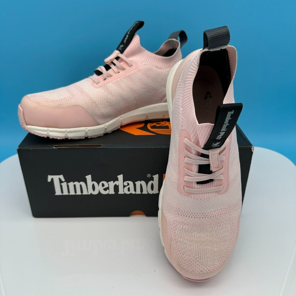 Timberland Pro Women's Day One Knit‎ Composite Safety Toe Shoe, Size 7.5, Pink